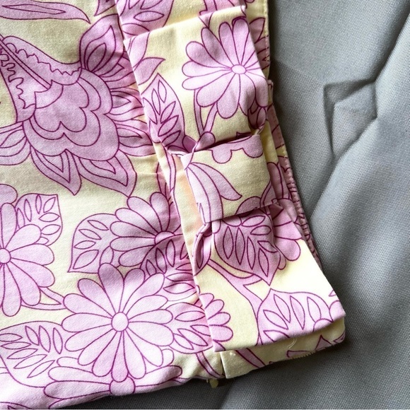 Tibi Capris Floral Ankle Cropped Zipper Pants in Pink and Ivory Size 4 - Picture 10 of 12